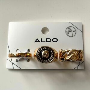 NEW 🎁 Gold and Black Medium Aldo Rings